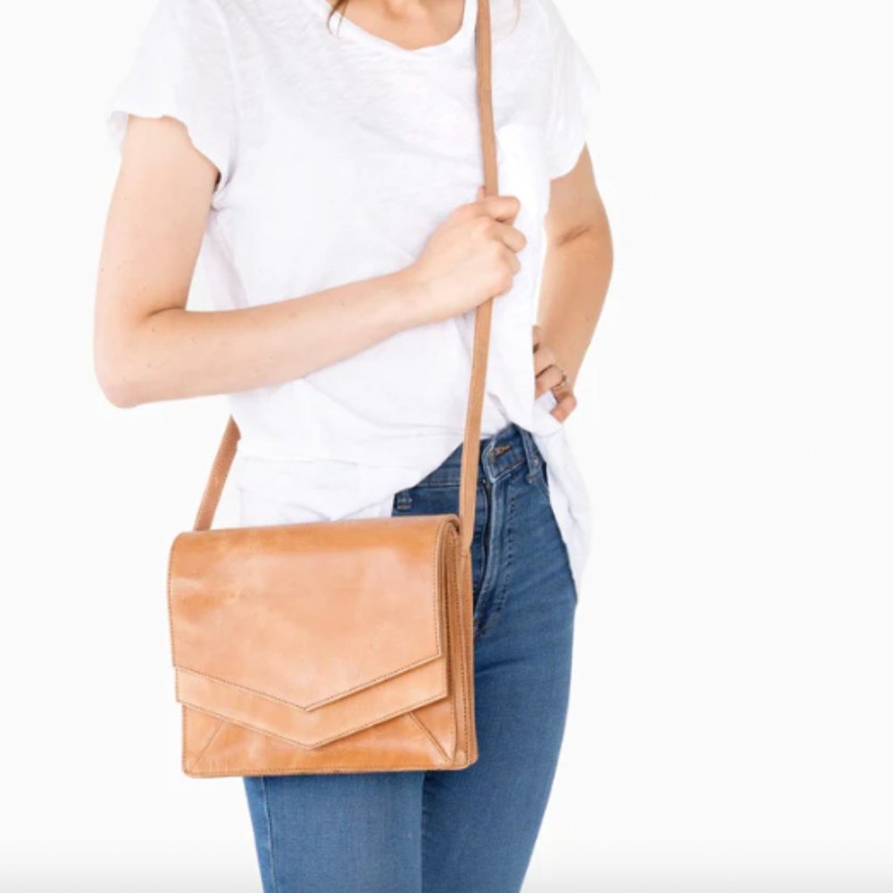 Maroon-Elevate Leather Crossbody Purse Bag